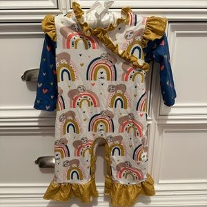 Pete lucy is the brand from boutique i live by, size 3mo, romper